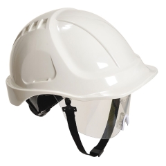Casque de chantier à visière rétractable Endurance Plus Blanc – Portwest PW54