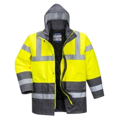 Parka haute visibilité bicolore imperméable classe 3 Jaune/gris – Portwest S466