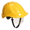 Casque de chantier à visière rétractable Endurance Plus Jaune – Portwest PW54