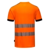 T-shirt haute visibilité bandes segmentées classe 2 Orange/noir – Portwest T181