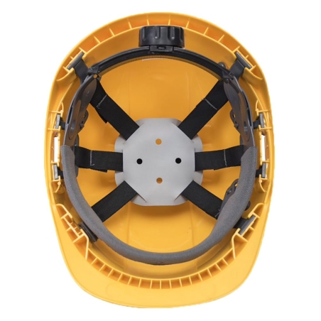 Casque de chantier à visière rétractable Endurance Plus Jaune – Portwest PW54