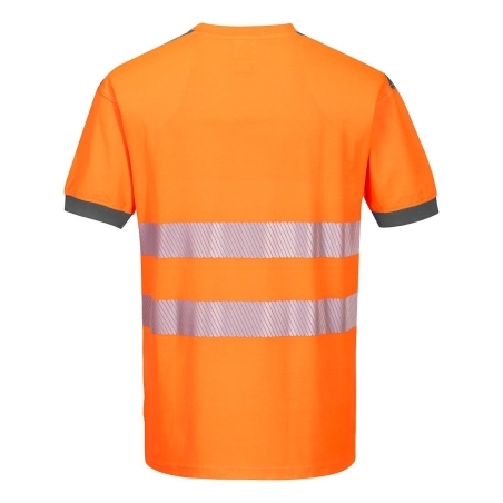 T-shirt haute visibilité bandes segmentées classe 2 Orange/gris – Portwest T181