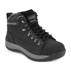 Mi-brodequin de sécurité en nubuck SB HRO Noir – Portwest FW31