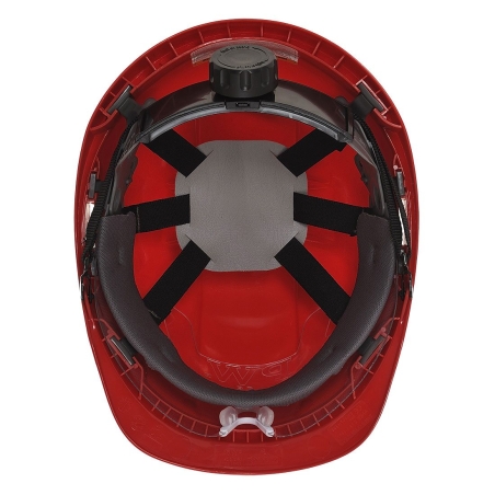 Casque de chantier à visière rétractable Endurance Plus Rouge – Portwest PW54