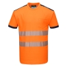 T-shirt haute visibilité bandes segmentées classe 2 Orange/marine – Portwest T181