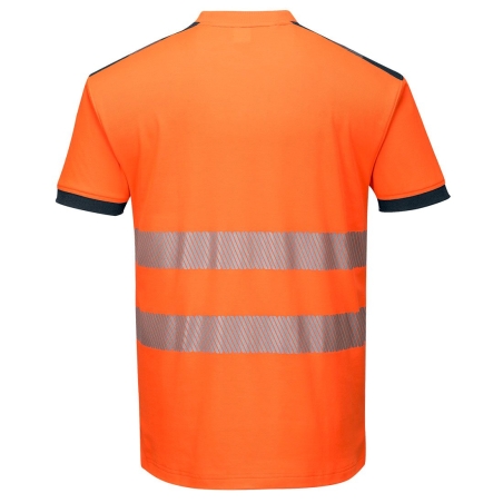 T-shirt haute visibilité bandes segmentées classe 2 Orange/marine – Portwest T181