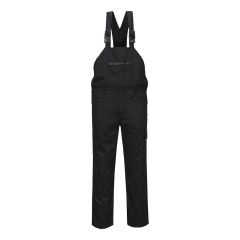 Cotte à bretelles stretch multipoches avec genouillères Noir – Portwest CD850