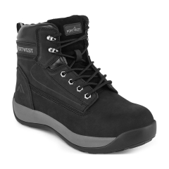 Chaussure mi-haute cuir nubuck embout acier S3 HRO Noir – Portwest FW32