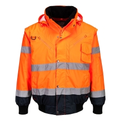 Blouson bomber haute visibilité 3-en-1 bicolore classe 3 Orange/marine – Portwest C465
