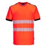 T-shirt haute visibilité bandes segmentées classe 2 Rouge/noir – Portwest T181