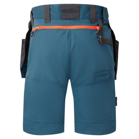 Bermuda de travail holster poches amovibles stretch 4X Bleu metro – Portwest DX444