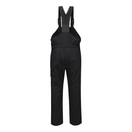 Cotte à bretelles stretch multipoches avec genouillères Noir – Portwest CD850