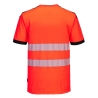 T-shirt haute visibilité bandes segmentées classe 2 Rouge/noir – Portwest T181