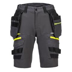 Bermuda de travail holster poches amovibles stretch 4X Gris métal – Portwest DX444