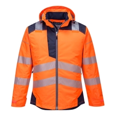 Parka haute visibilité hiver isolante classe 3 Orange/marine – Portwest T400