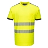 T-shirt haute visibilité bandes segmentées classe 2 Jaune/noir – Portwest T181