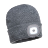 Bonnet acrylique avec éclairage LED rechargeable USB Gris – Portwest B029