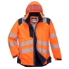 Parka haute visibilité hiver isolante classe 3 Orange/marine – Portwest T400