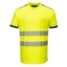 T-shirt haute visibilité bandes segmentées classe 2 Jaune/marine – Portwest T181