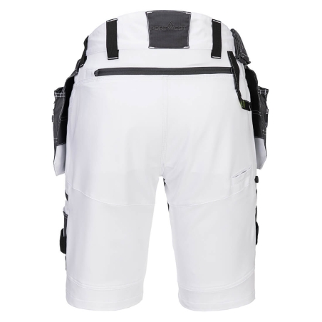 Bermuda de travail holster poches amovibles stretch 4X Blanc – Portwest DX444