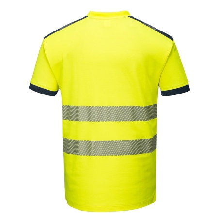 T-shirt haute visibilité bandes segmentées classe 2 Jaune/marine – Portwest T181