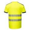 T-shirt haute visibilité bandes segmentées classe 2 Jaune/marine – Portwest T181