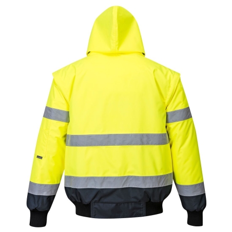 Blouson bomber haute visibilité 3-en-1 bicolore classe 3 Jaune/marine – Portwest C465