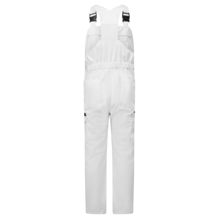 Cotte à bretelles stretch multipoches avec genouillères Blanc – Portwest CD850