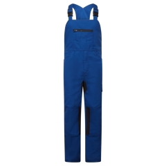 Cotte à bretelles stretch multipoches avec genouillères Bleu quartz – Portwest CD850