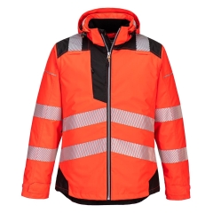Parka haute visibilité hiver isolante classe 3 Rouge/noir – Portwest T400