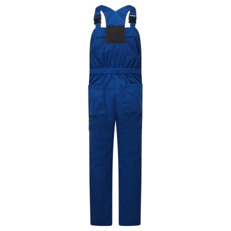 Cotte à bretelles stretch multipoches avec genouillères Bleu quartz – Portwest CD850