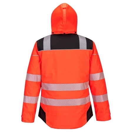 Parka haute visibilité hiver isolante classe 3 Rouge/noir – Portwest T400