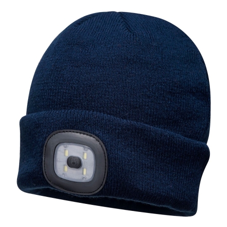 Bonnet acrylique avec éclairage LED rechargeable USB Marine – Portwest B029