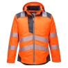 Parka haute visibilité hiver isolante classe 3 Orange/gris – Portwest T400