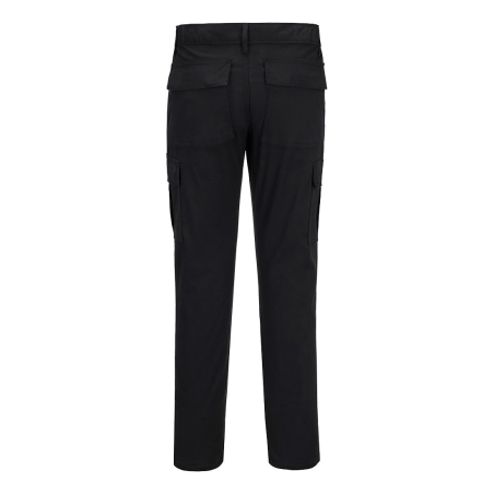 Pantalon de travail slim stretch multipoches Noir – Portwest S231