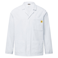 Veste de laboratoire antistatique ESD boutons pressions Blanc – Portwest AS18