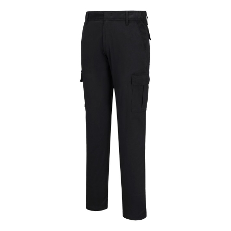 Pantalon de travail slim stretch multipoches Noir – Portwest S231