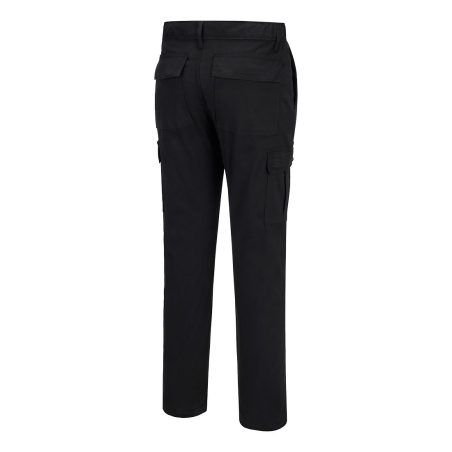 Pantalon de travail slim stretch multipoches Noir – Portwest S231