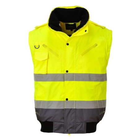 Blouson bomber haute visibilité 3-en-1 bicolore classe 3 Jaune/gris – Portwest C465