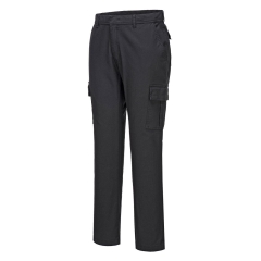 Pantalon de travail slim stretch multipoches Noir coupe courte – Portwest S231