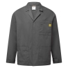 Veste de laboratoire antistatique ESD boutons pressions Gris zoom – Portwest AS18