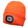 Bonnet acrylique avec éclairage LED rechargeable USB Orange – Portwest B029