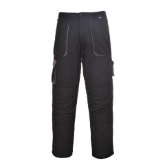 Pantalon de travail multipoches coton avec poches genouillères Noir coupe longue – Portwest TX11