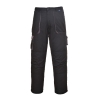 Pantalon de travail multipoches coton avec poches genouillères Noir coupe longue – Portwest TX11