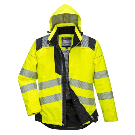 Parka haute visibilité hiver isolante classe 3 Jaune/noir – Portwest T400