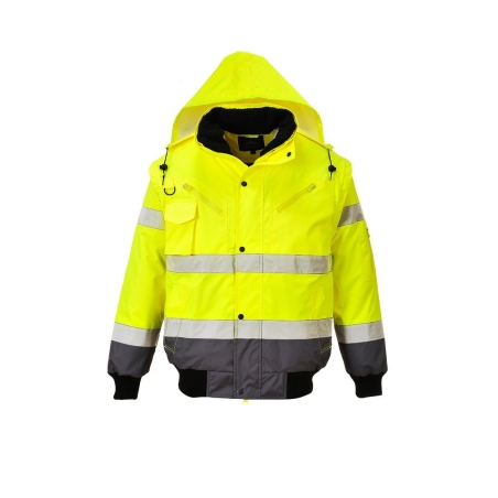 Blouson bomber haute visibilité 3-en-1 bicolore classe 3 Jaune/gris – Portwest C465