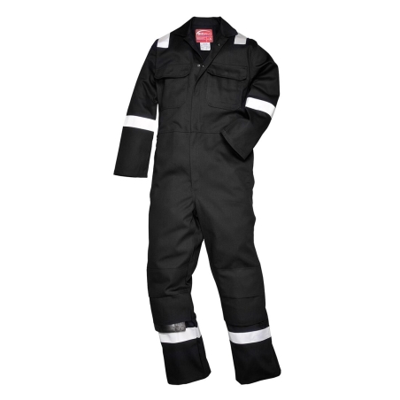 Combinaison de travail ignifugée haute visibilité FR Bizweld Iona Noir – Portwest BIZ5