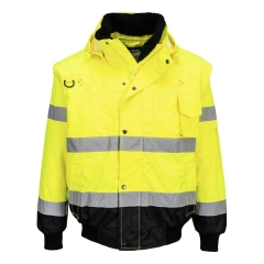 Blouson bomber haute visibilité 3-en-1 bicolore classe 3 Jaune/noir – Portwest C465