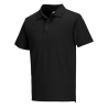 Polo jersey léger coupe ajustée col tricoté Noir – Portwest L210, boîte de 48 pièces