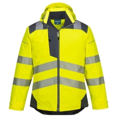 Parka haute visibilité hiver isolante classe 3 Jaune/gris – Portwest T400